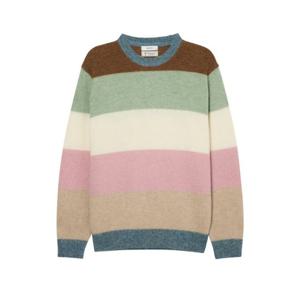 헤지스긴팔티 VQA HZSW4D404T1 블루 컬러 블록 니트