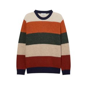 헤지스긴팔티 VQA HZSW4D404O2 오렌지 컬러 블록 니트