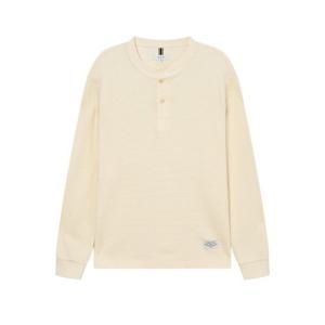 헤지스긴팔티 VQA HZTS4D605CR 크림 와플조직 헨리넥