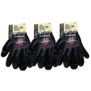 3M PRO 초슬림 절연 코팅 안전 장갑 산업용 목장갑 3P 작업용 등산 원예