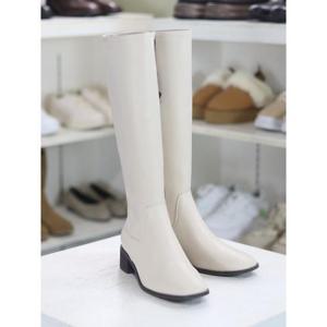 바이로쏘 세이브존03 소가죽 스퀘어 토 4.0cm 베이직 롱부츠 (BY)23F11055DJ3W