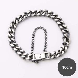 925 남녀공용 유니크 볼드 7mm 실버팔찌 SH111_16cm