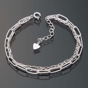 92.5 Silver 링크 3줄 실버 체인 발찌