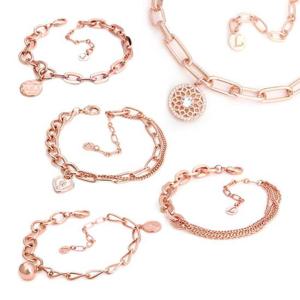 14Kgp 로즈골드 큐빅 볼드 체인 패션팔찌 5종 택1