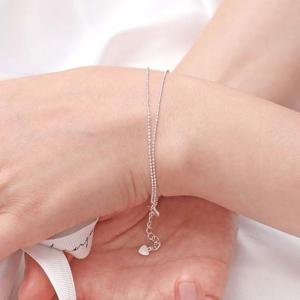 92.5 실버 미니 볼 두줄 체인 은 팔찌