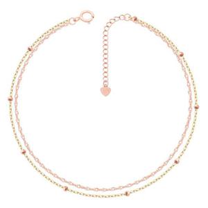 14K 두줄 금볼 트위스트 체인 골드 금 팔찌