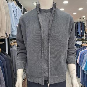 런던포그 HL01 그레이 융본딩 집업가디건8 Lowba372