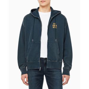 [캘빈클라인 진]남성 워시드 프리미엄 빈티지 로고 후드집업 4RE211G