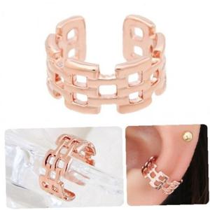 볼드 링 로즈골드 이어커프 유니크 14KGP 여자이어커
