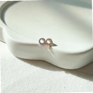 피어싱 원석 바벨바 라운드 변경가능 큐빅 라블렛바