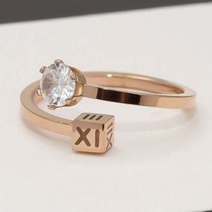 여성 주사위 큐빅 포인트 데일리 핑거 액세서리 반지