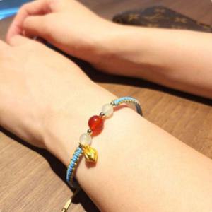 패션팔찌 붉은 마노 연꽃 팔찌