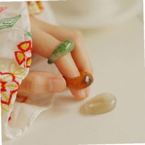 라인 오목 마블링 빈티지 반지세트 호마이카 3pcs