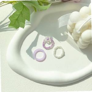 호마이카반지 라벤더 플리마켓 악세서리 비즈반지 아