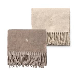 폴로랄프로렌 머플러 PC0455-027 시그니처 포니 프린지 리버시블 울 블렌드 머플러 당일발송