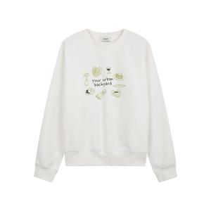 [폴햄]여성 더블니트 그래픽 맨투맨 티셔츠(PHG2TR2320)