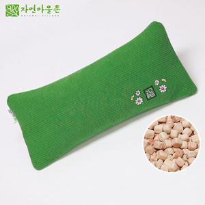 [자연마을촌] 편백나무 낮잠 자수베개(큐브칩)