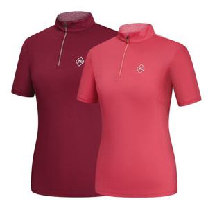 콜핑 배색 시원한 여자 등산 냉감 집업 반팔 티셔츠