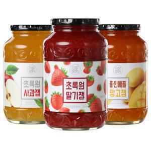 초록원 과일잼 1kg 2개 선택 (딸기잼 사과잼 파인애플망고잼)
