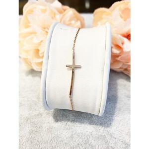 미니골드 14k 트렌디 십자가 팔찌 민성   BONM4013