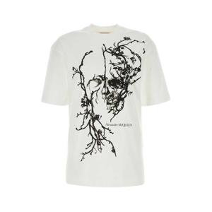 알렉산더 맥퀸 반팔 티셔츠 797820QZAM60900 WHITE DOM