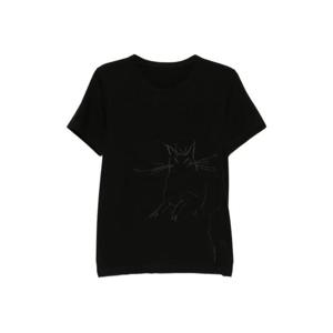 25 FW 요지야마모토 애니멀 프린트 코튼 티셔츠 YMT01670F25 TP444978070