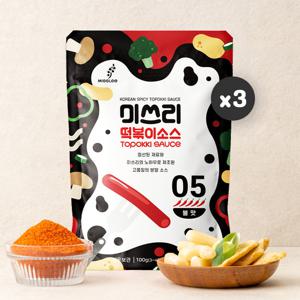 미쓰리 떡볶이소스 5단계 불맛 100gx3개