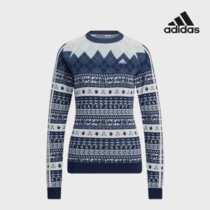 아디다스골프 여성 그래픽 풀오버 스웨터 네이비 HG5796