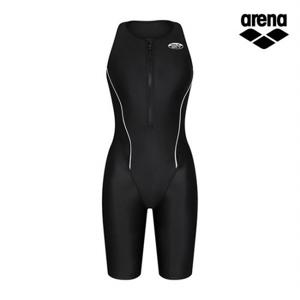 [아레나수영복] 터치패드 선수 4부 반신 클로즈백 A3SL1CE03BLK