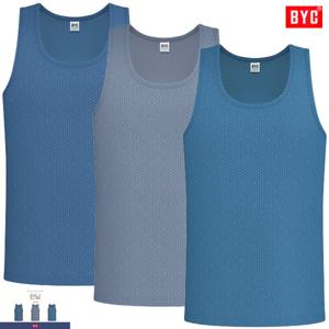 BYC중후한패턴유색칼라민소매런닝3매입MCF2328