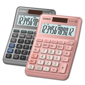 카시오 탁상용 계산기 MS-120FM 그레이 핑크 12단