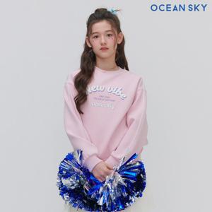 [오션스카이] 여아 파이핑 장식 맨투맨 티셔츠-DAJG5164B0Z