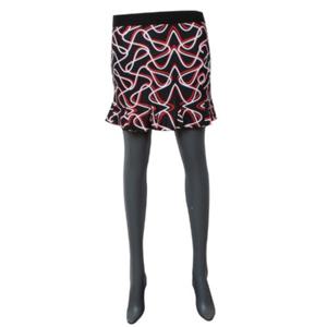 그렌에코 여성 봄 여름 골프웨어 골프 프린트 프릴 큐롯 치마 블랙 GES9703