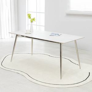 프랑크 세라믹 1600X800 사각 40R 12T 포세린 테이블 스테인리스 다리