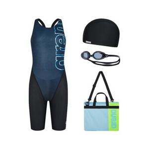 [아레나] (A4BG1KG03_BLK) 여아 빅로고 4부 반신 키트