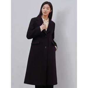 [빈폴레이디스] 울 혼방 슬림핏 롱 코트 퍼플 (BF4X30C20U)