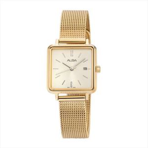 [세이코알바]사각 매쉬메탈시계 여성시계 AH7U22X1