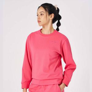 [스파이더] 여성 골지 자카드 셋업 맨투맨 SPKPCNRL353WMGT