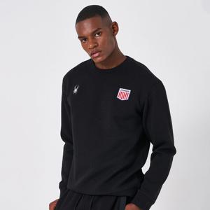 [스파이더] 남성 라드패드 와펜 맨투맨 SPKPCNRL301MBLK