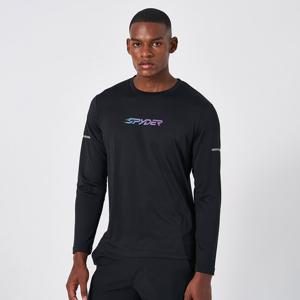 [스파이더] 남성 러닝 경량 긴팔 티셔츠 SPKPCNRL231MBLK
