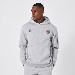 [스파이더] 남성 라드패드 와펜 후드 티셔츠 SPKPCNHD301MMGR