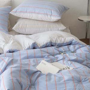 아토앤알로 오디너리 스트라이프 옥수수솜 항균 차렵이불 Q