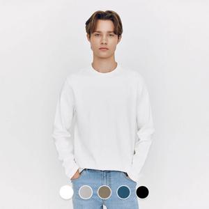 [지오다노] 남자 인터락 라운드넥 폰테 긴팔 티셔츠 025504