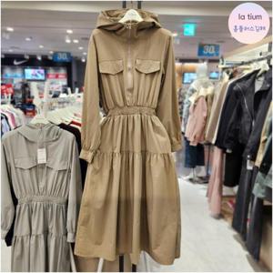 라티움 HC03 여성 핏예쁜 허리밴딩 앞지퍼 플레어 후드원피스 L55 P3OP04 17