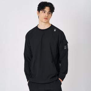 [스파이더] 남성 시어서커 맨투맨 티셔츠 SPKPCNRL304MBLK