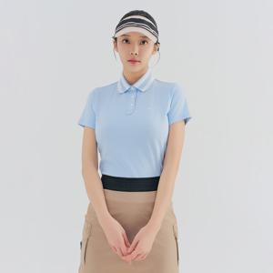 [레노마골프] 여성 배색 요꼬 카라 반팔 티셔츠 RWTPN6182-905