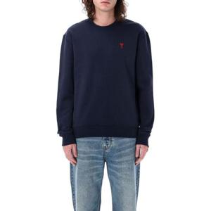 아미 스몰 하트 로고 스웨트셔츠 BFUSW035730430 NIGHT BLUE DOM