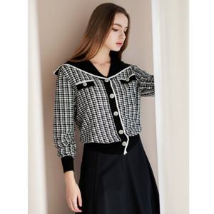 [미니멈]세일러 체크가디건(MXAAKC1310BK1)_IC