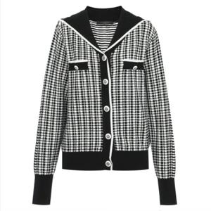 [미니멈]세일러 체크가디건(MXAAKC1310BK)_IC