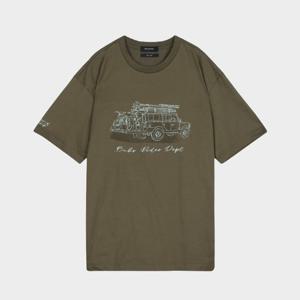 [버커루]남성 바이커 루즈핏 반팔 티셔츠 B222TS370P